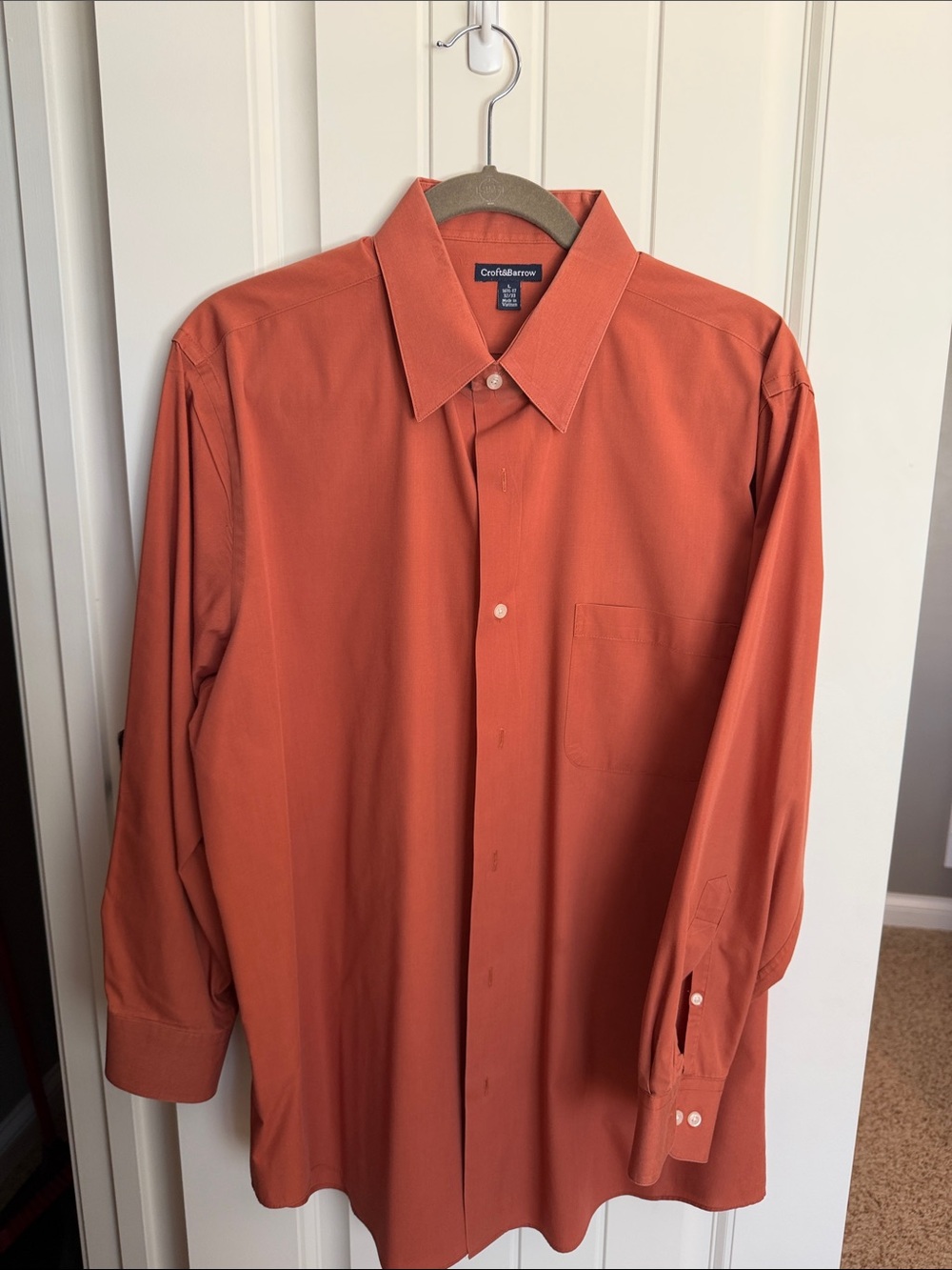 croft & barrow Men's Long-Sleeve Dress Shirt - Burnt Orange